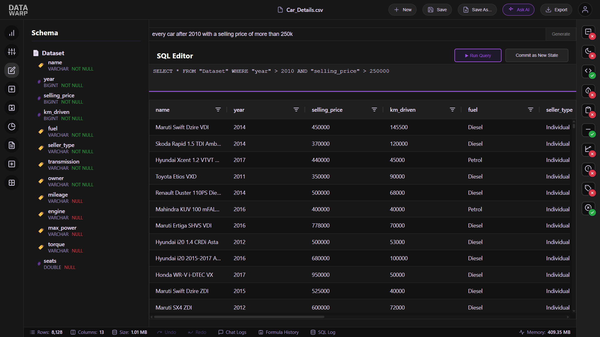 SQL Editor Screenshot